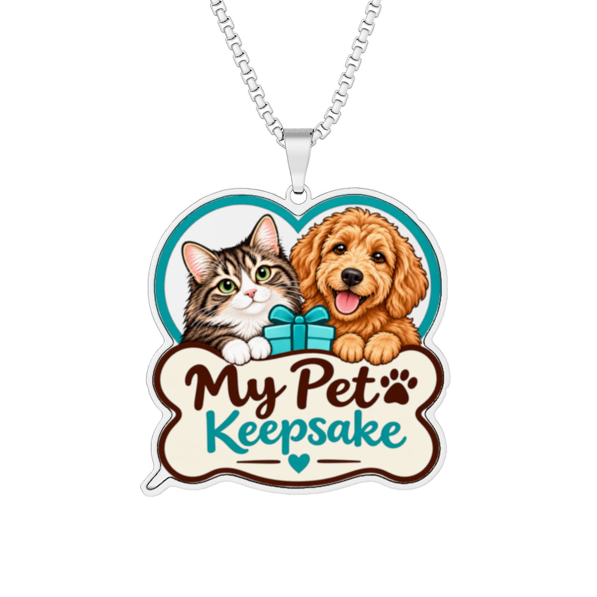 Pendant — Custom Photo 'My Pet Keepsake' Personalized Pet Photo Necklace