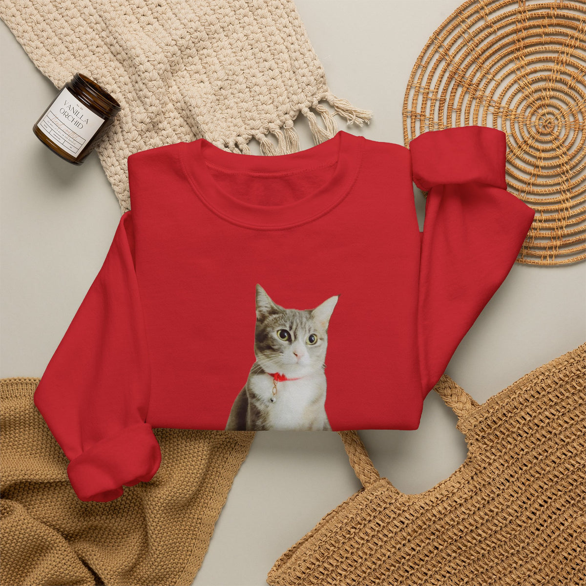 Cat Photo Sweatshirt — Personalized "Nala" Crewneck