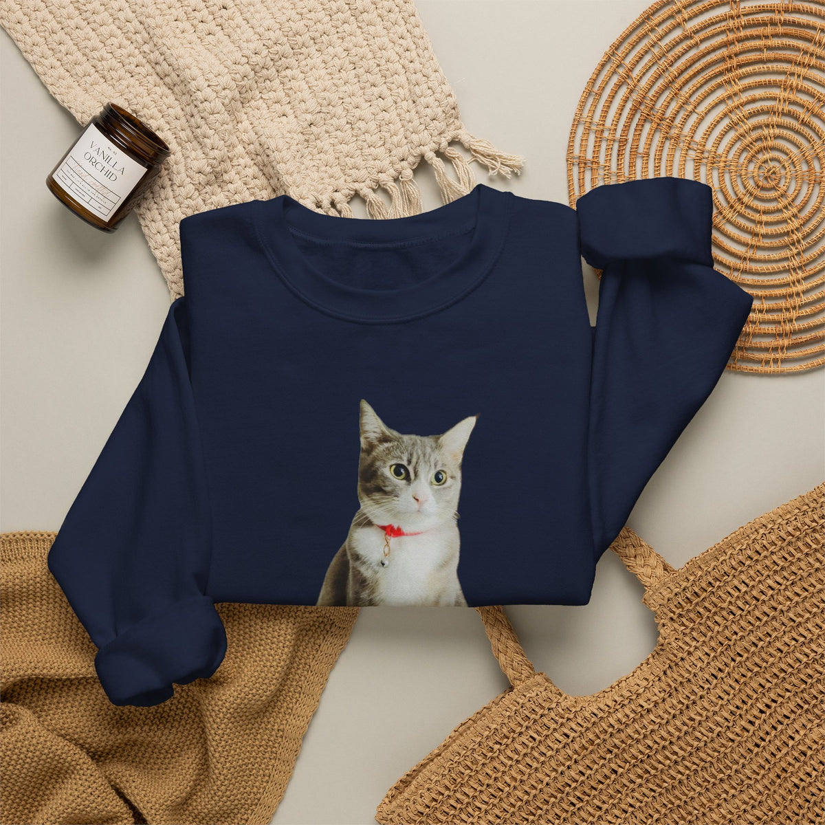 Cat Photo Sweatshirt — Personalized "Nala" Crewneck