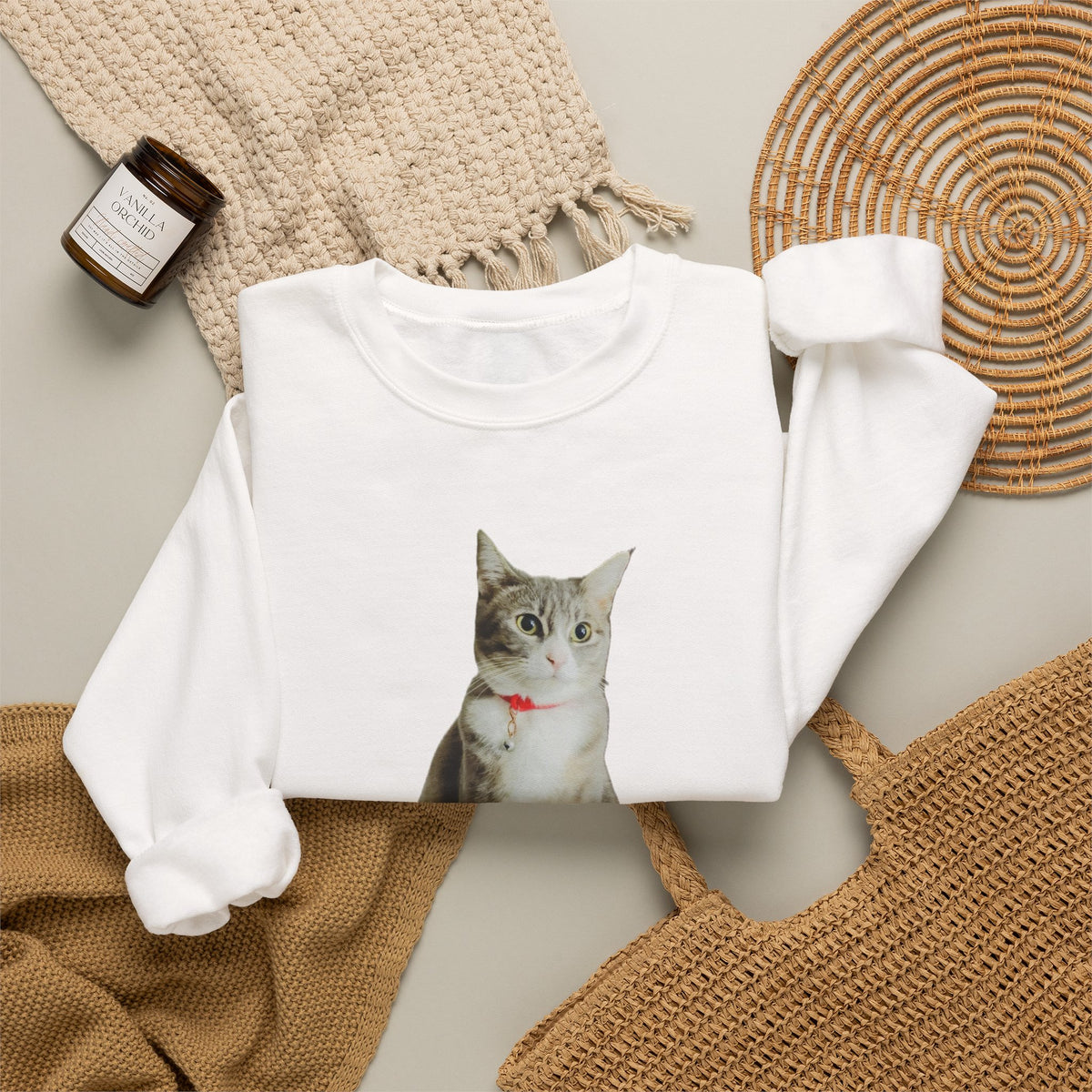 Cat Photo Sweatshirt — Personalized "Nala" Crewneck