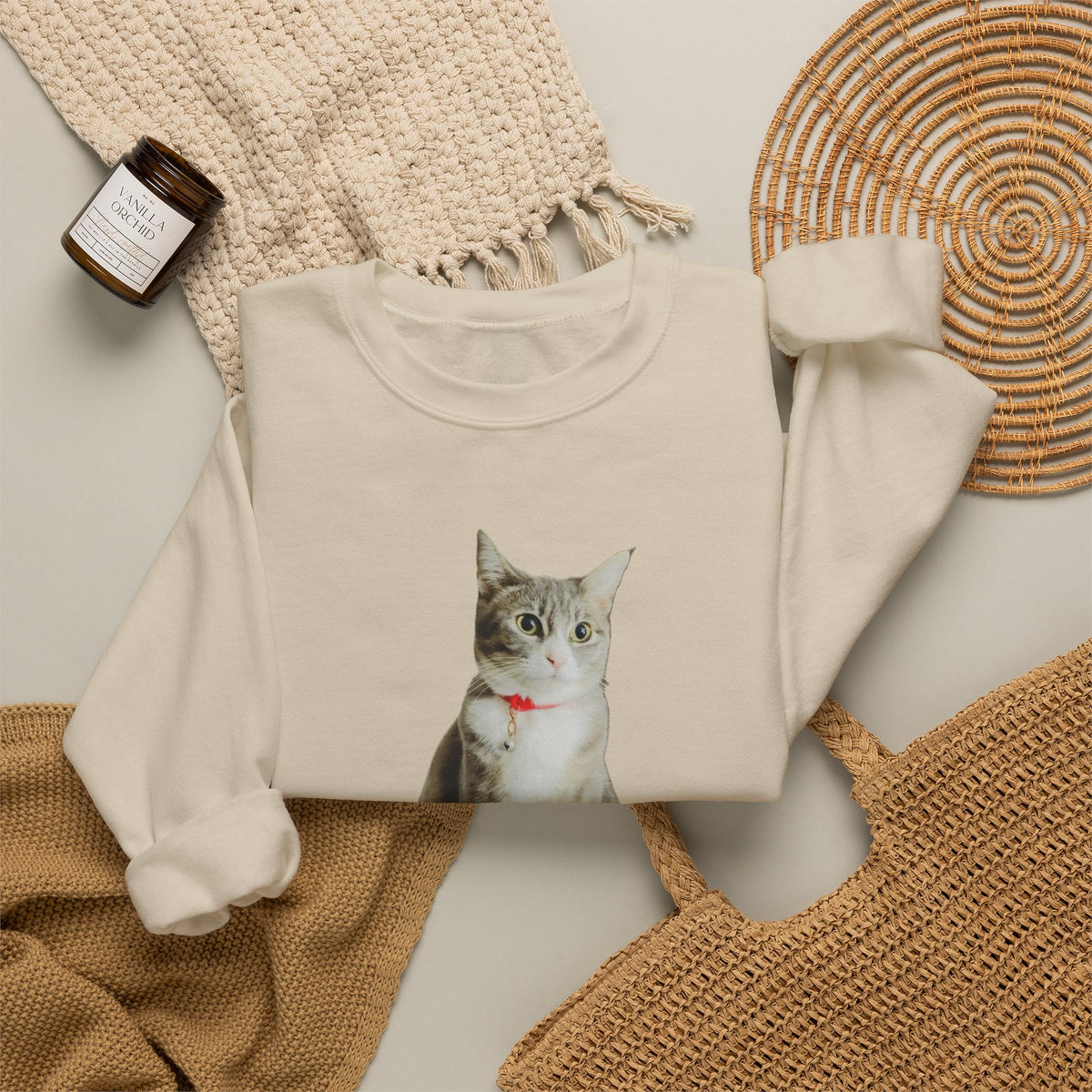 Cat Photo Sweatshirt — Personalized "Nala" Crewneck